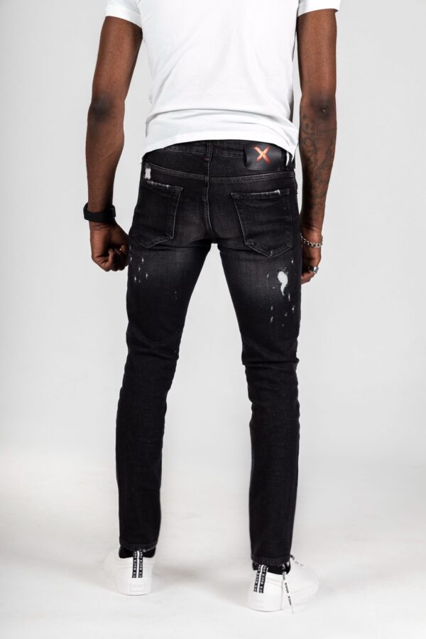 X15 - Black Ripped Slim Fit Jeans