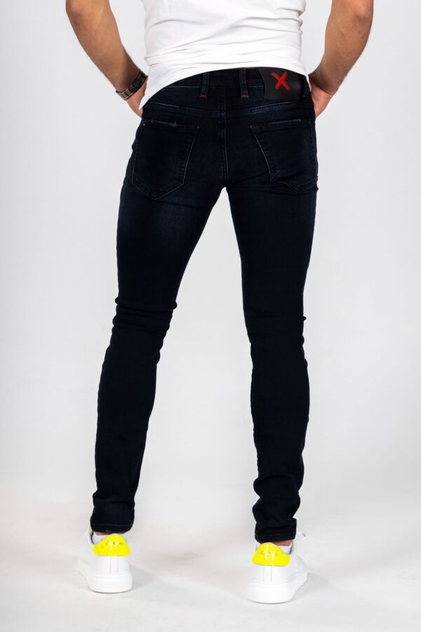 X14 - Dark Blue Ripped Skinny Jeans