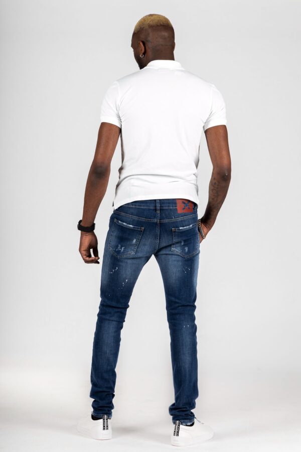 X20 - Blue Distressed Slim Fit Jeans